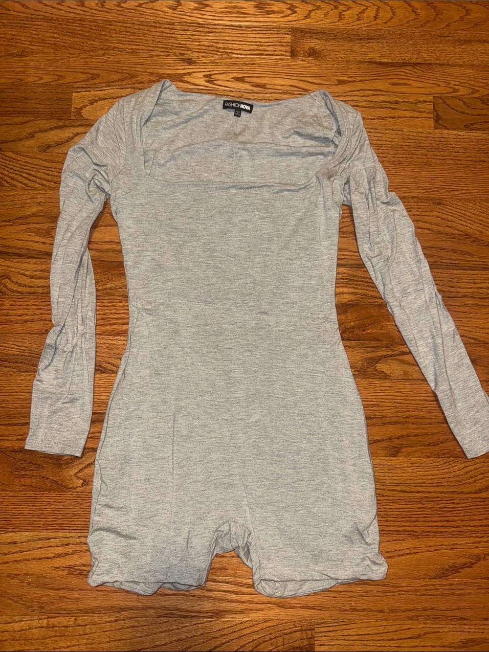 Gray bodycon romper